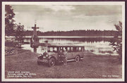 SWB239 Sweden postcard, Motala, Läckö Castle and the Mill 1920